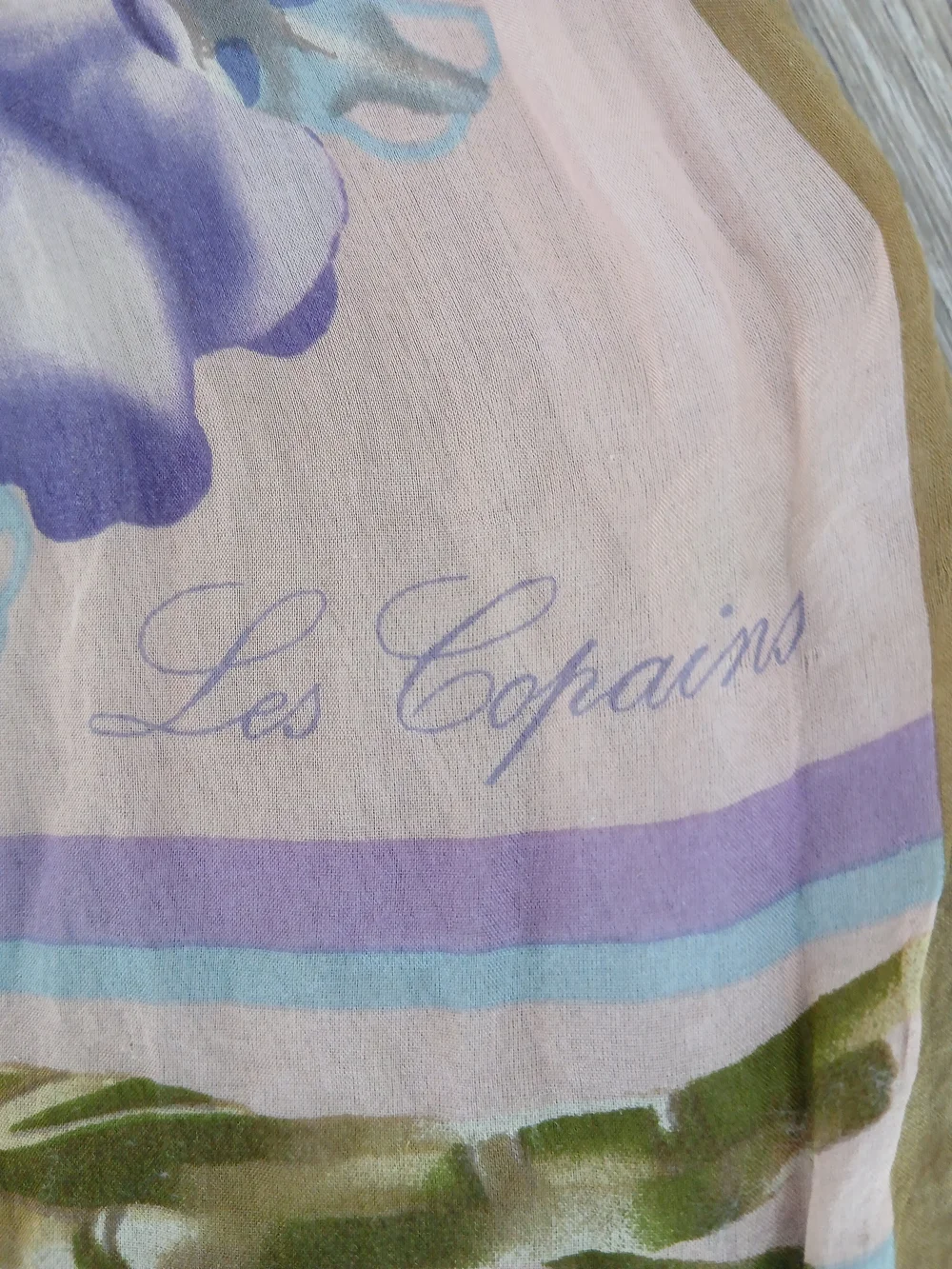 Silk Scarf in Pale Pink and Lavender